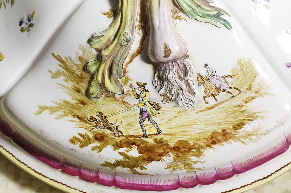 Tureen And Son Sleeping In Earthenware 19th Family Orleans-photo-2