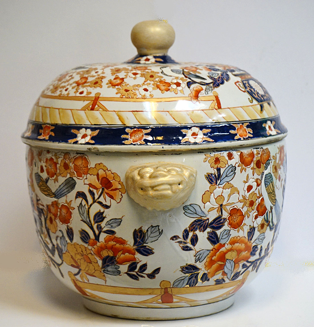 Grand Covered Pot Porcelain Paris Signed Samson-photo-4