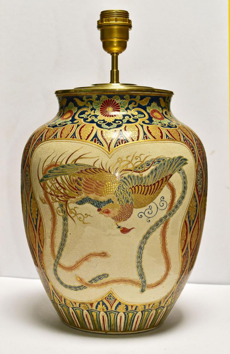 Satsuma Porcelain Vase Japan End Of 19th