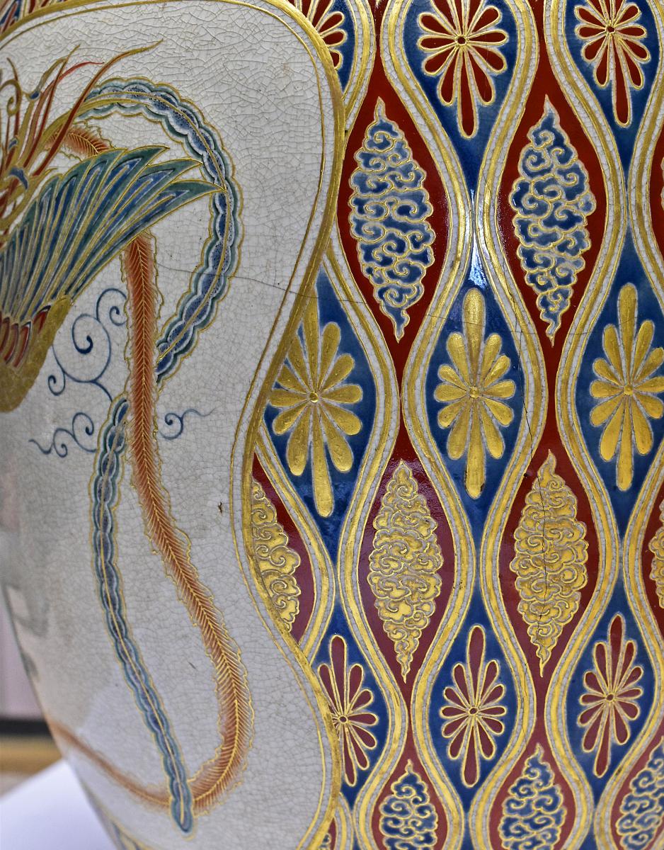 Satsuma Porcelain Vase Japan End Of 19th-photo-3