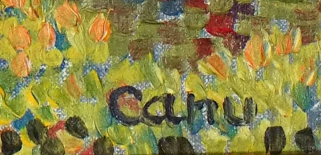 Oil On Canvas Signed Yvonne Canu-photo-4
