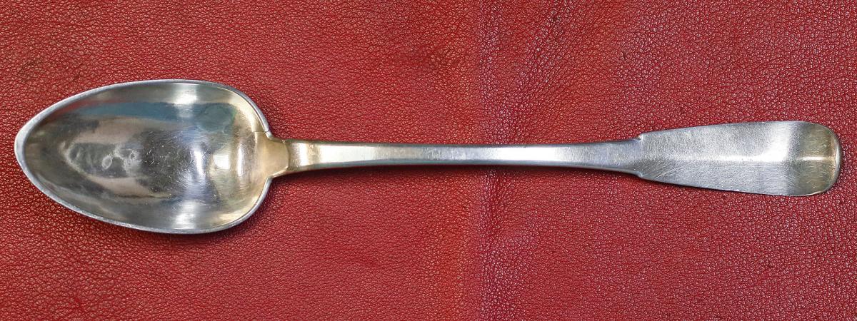 Silver Ragout Spoon Coat Of Arms Knight 1st Empire-photo-2