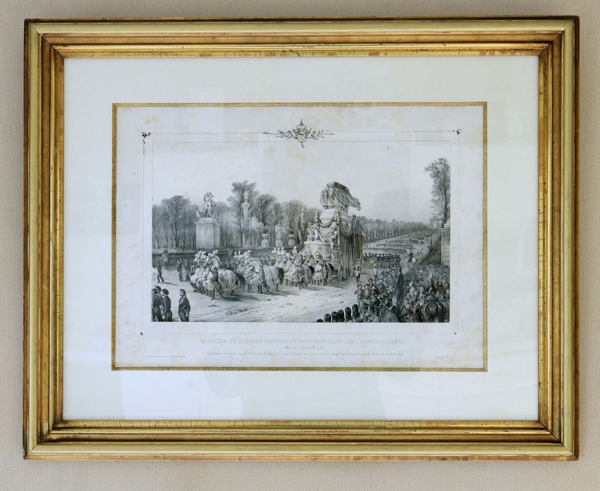 Lithographie Retour Des Cendres De Napoléon 1er à Paris 19 éme 