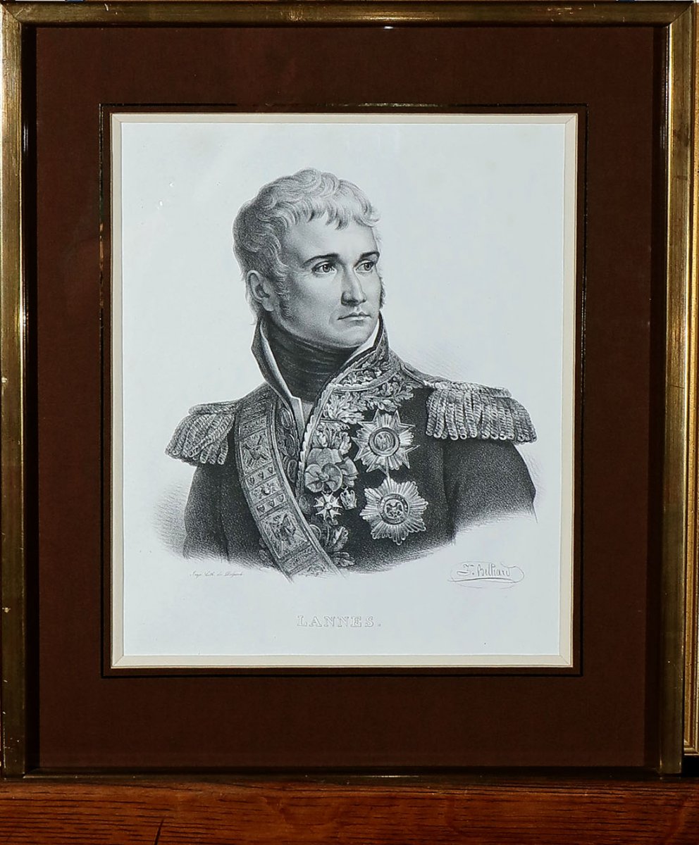 Lithographie Portrait De Jean Lannes Duc De Montebello d'Après Gérard 19ème