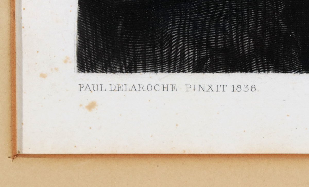 Gravure Portrait De Napoléon 1er d'Après Paul Delaroche-photo-2