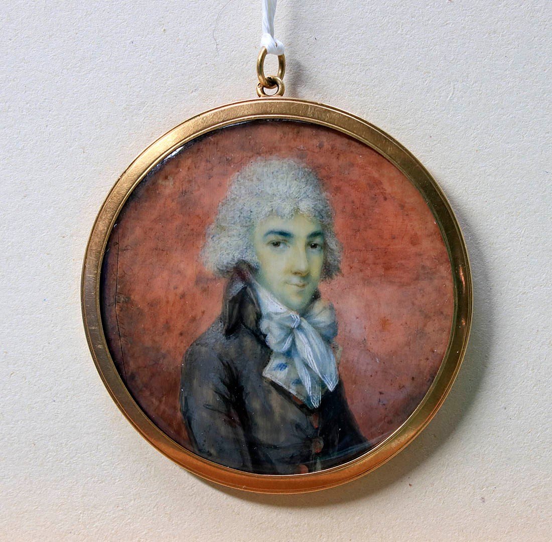 Miniature auto-portrait  Signée Jb Greuze