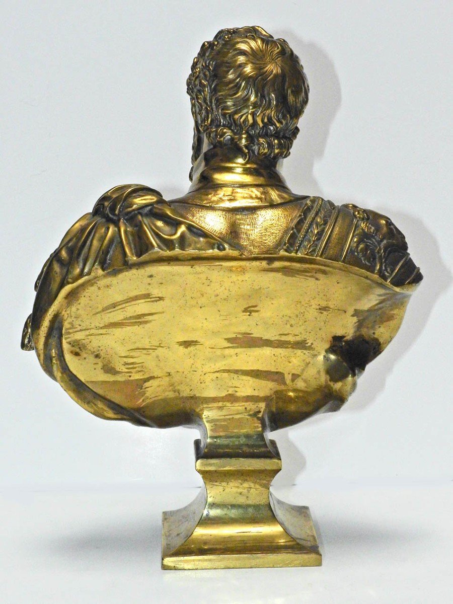 Buste d'Henri IV En Bronze d'Après Barthélémy Tremblay 19 ème-photo-3