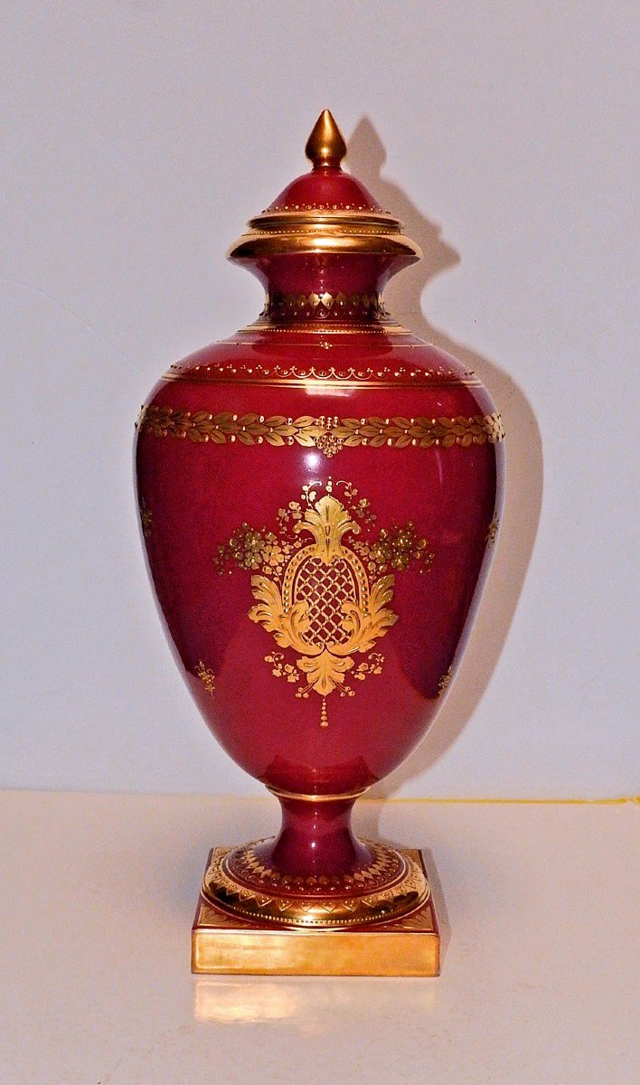 Vienna Porcelain Covered Vase 19-20 Th-photo-2