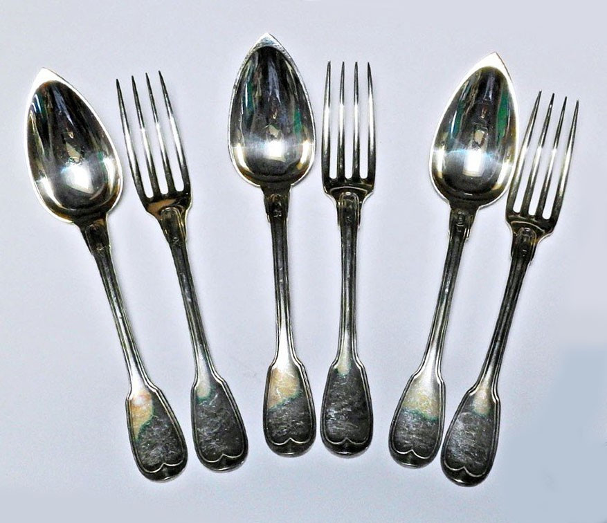 3 Couverts à Entremets Aux Armoiries d'Empire-photo-1