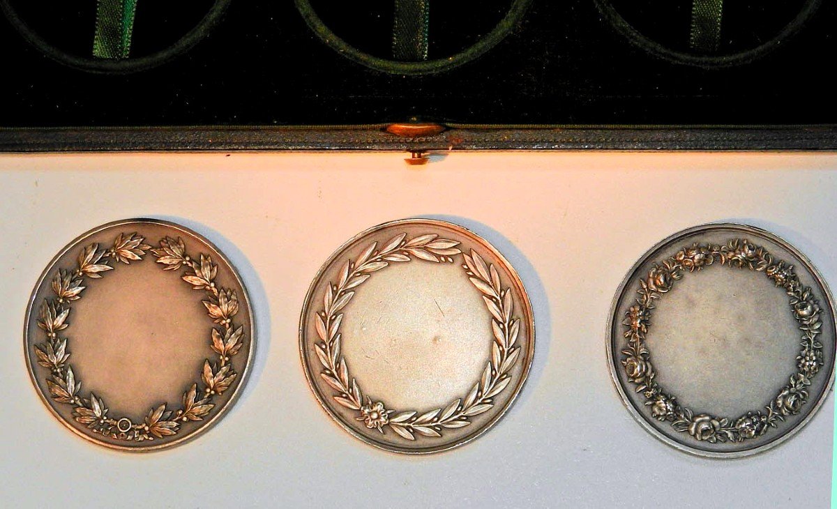 Box Of 3 Medals Given By Napoleon Lll 1863-photo-4