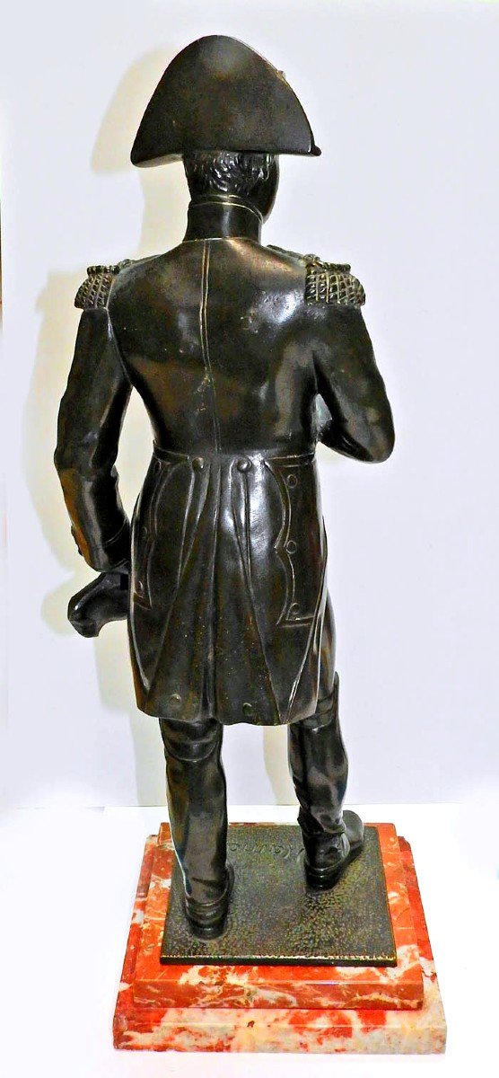 Statue En Pied De Napoléon 1er Bronze Patiné 19 ème-photo-3