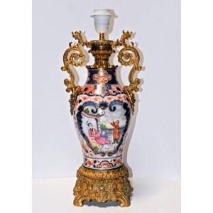 Bayeux Porcelain Oil Lamp Late 19th