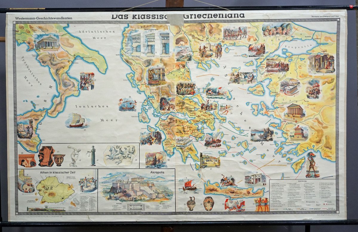 Grèce Classique Carte Murale De l'Histoire