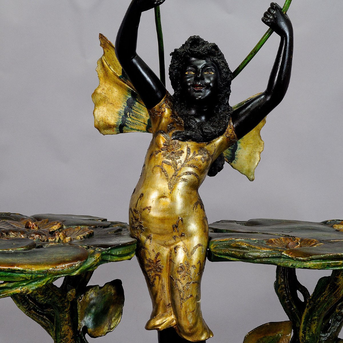 19th Century Venetian Fantasy Side Table With Fairy Tale Elf -photo-4