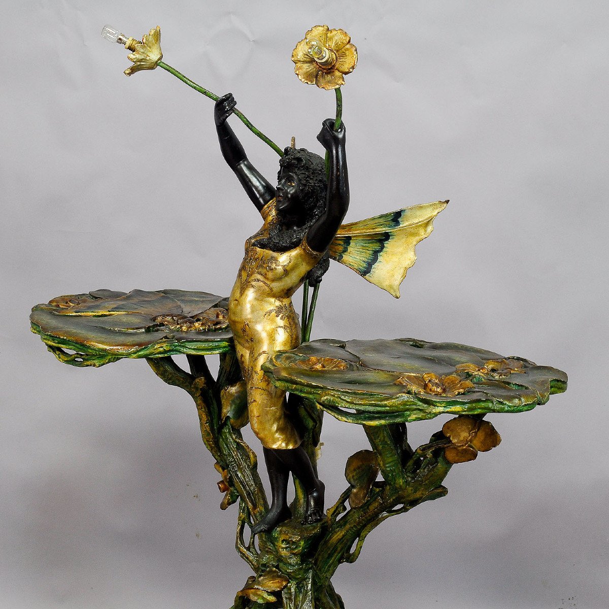 19th Century Venetian Fantasy Side Table With Fairy Tale Elf -photo-7