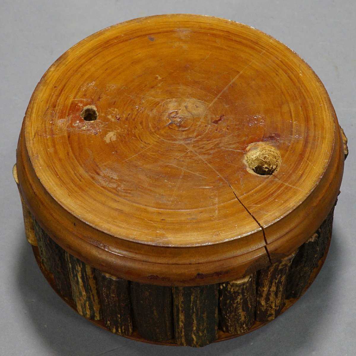 Rare Humidor En Bois De Cabane Ca. 1890/1900-photo-2