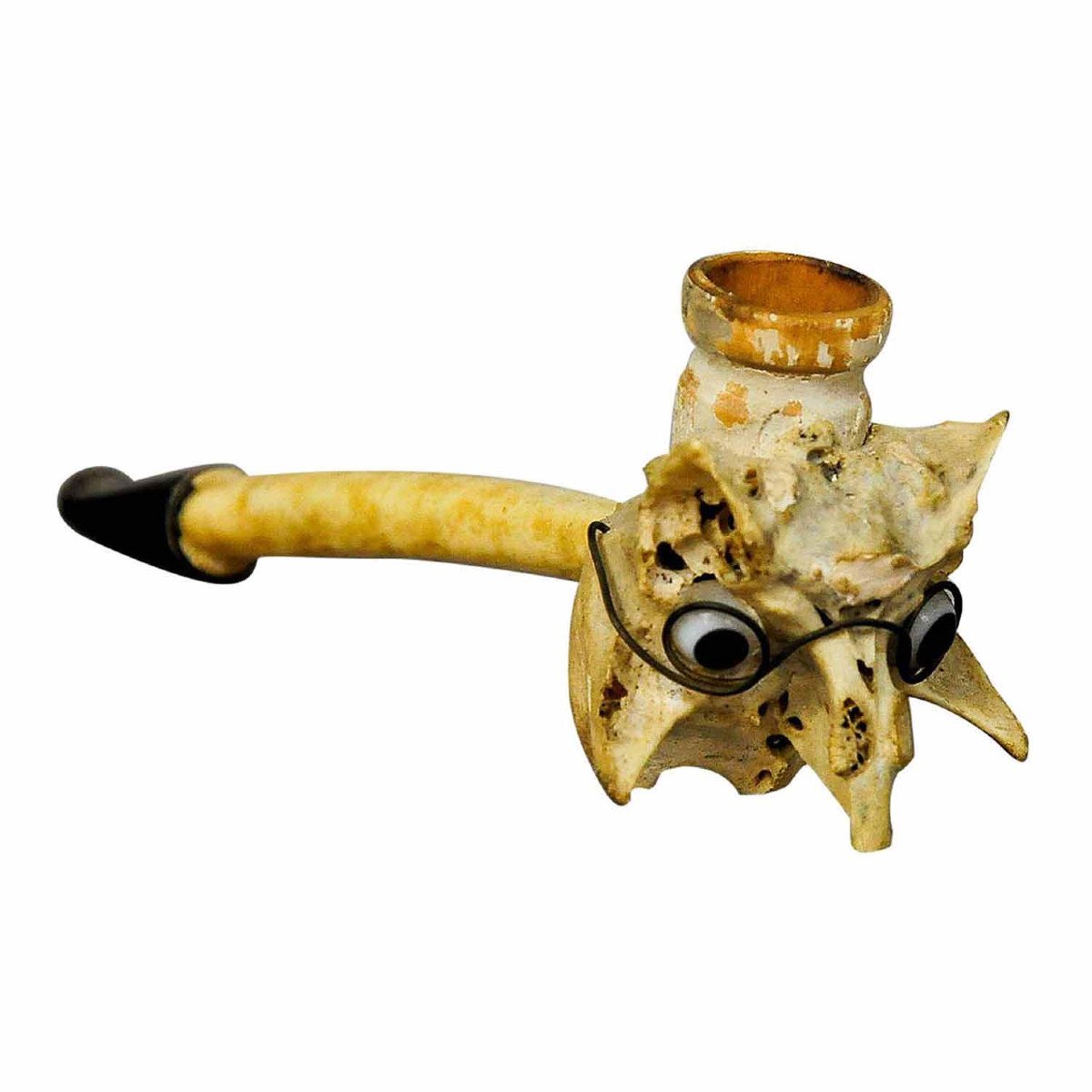 Petite Pipe Bizarre En Os De Poulet, Vers 1900