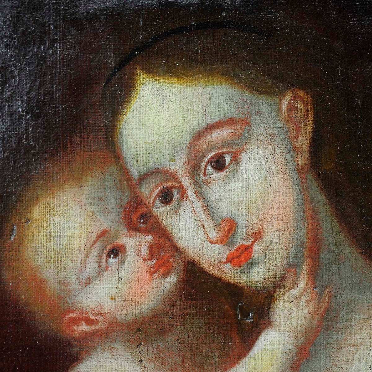 Oil Painting Miraculous Image Of Insbruck Maria With Child After Cranach-photo-2