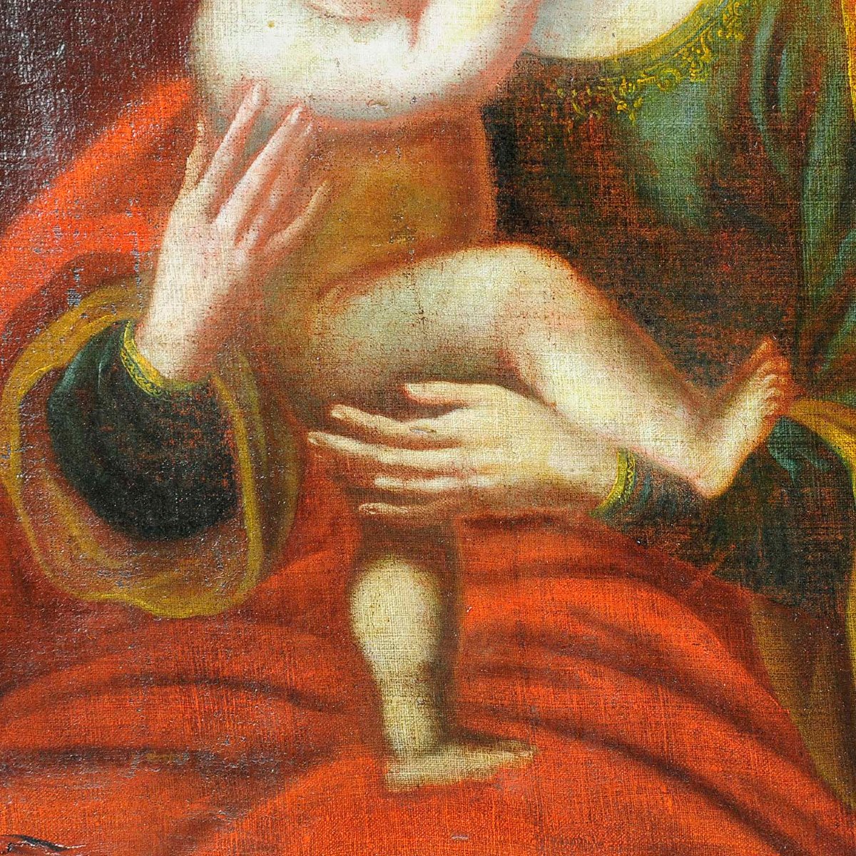 Oil Painting Miraculous Image Of Insbruck Maria With Child After Cranach-photo-3