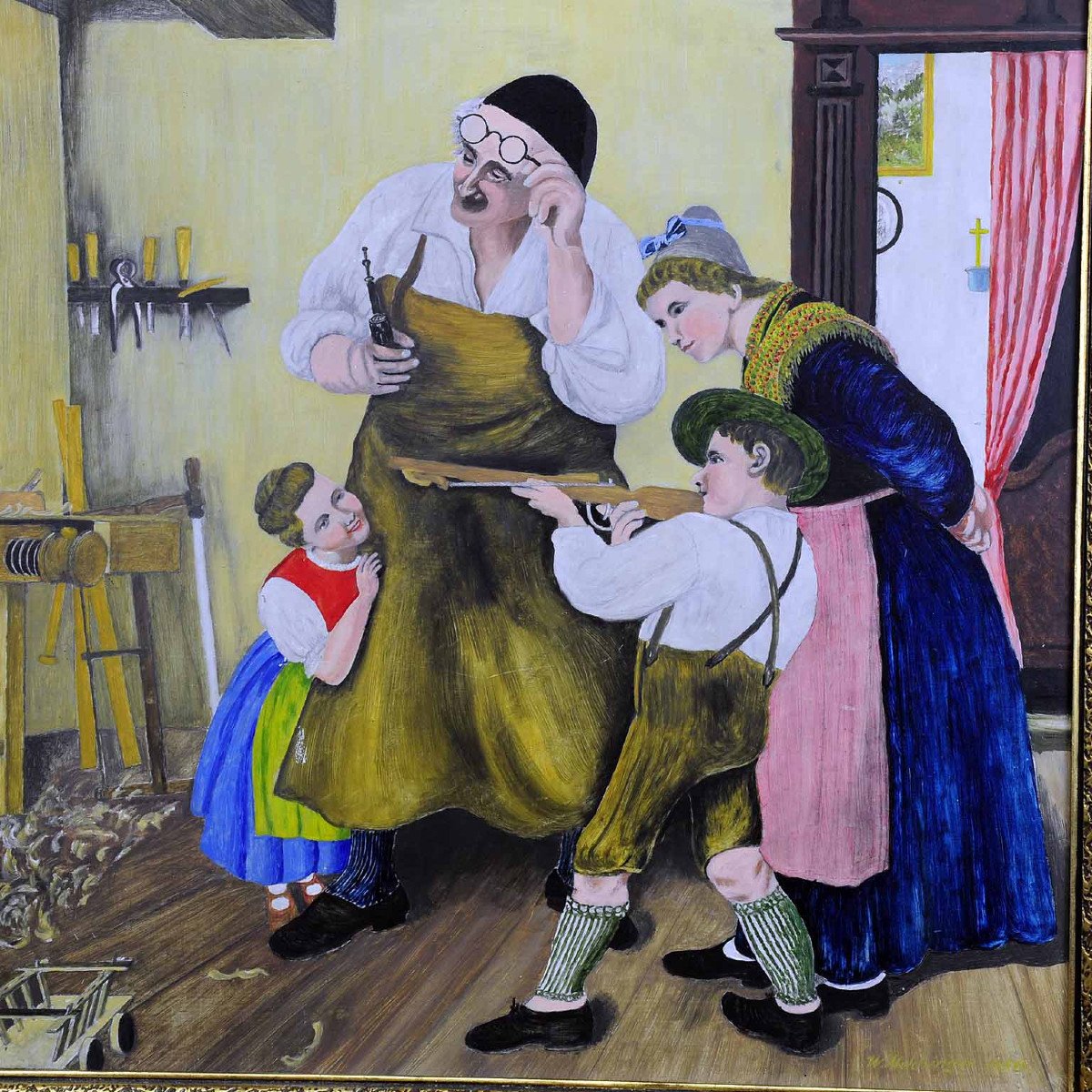 W. Melchinger - Bavarian Folk Scene In Carpentry-photo-4