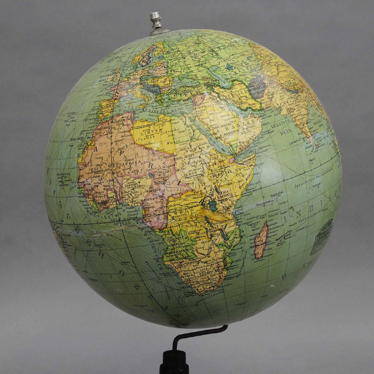 Antique Globe Terrestre Columbus Par Paul Oestergaard - Berlin Ca.1900-photo-4