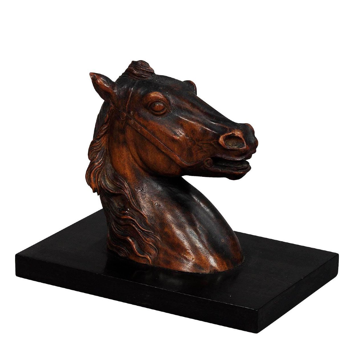 Antique Wooden Carved Horse Paper Weight Ca. 1920