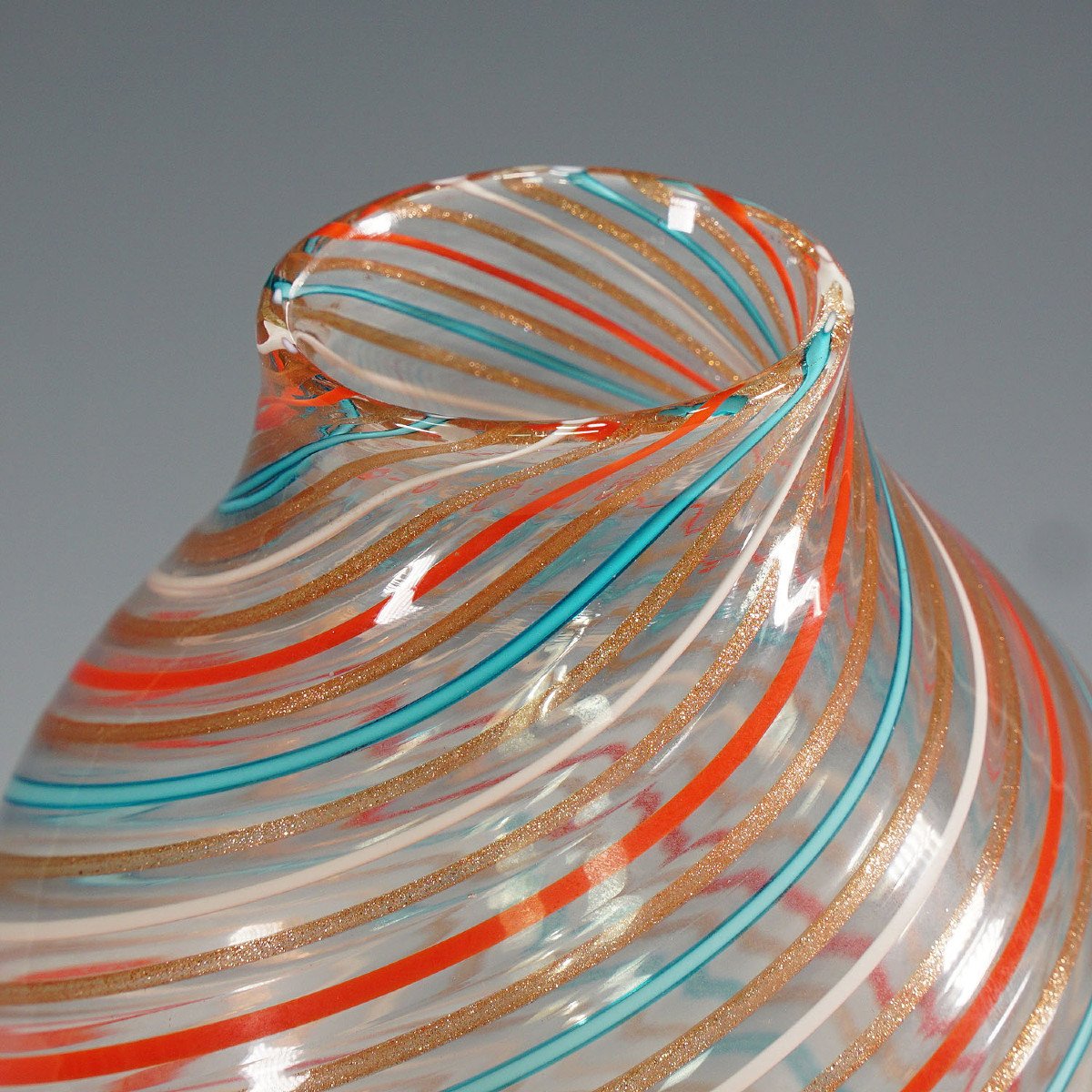 Fratelli Toso Multicoloured A Canne Vase, Murano, Italy Ca. 1965-photo-3