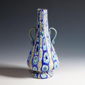 Vetreria Fratelli Toso Millefiori Murrine Vase, Murano Early 20th Century