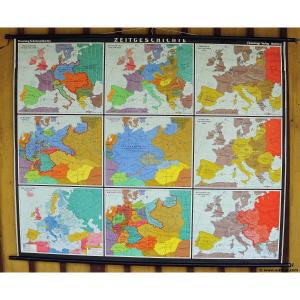 Contemporary History Of Europe Rollable Wall Chart 1900-1945