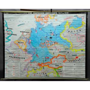 Carte Murale Géographique Enroulable Carte De l'Histoire De l'Allemagne 1917-1939