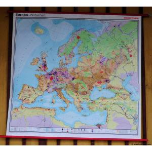 European Economy Wall Map Agriculture Commodities