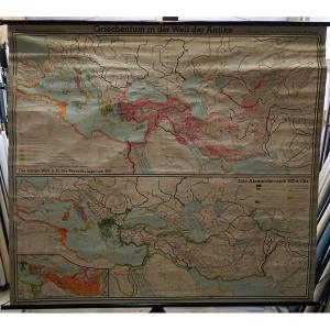 Vintage Greece, Hellenism & Ancient World History Wall Map