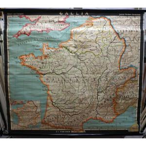 Historical Map Of Gallia Wall Chart France