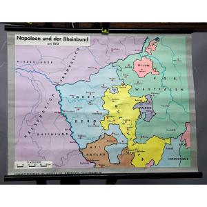 Napoleon Rhine Confederation 1812 Roll-up Wall Map