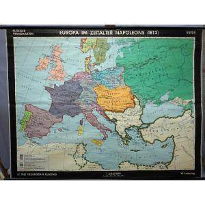 European Wall Map 1812 Napoleon Influence Wall Poster