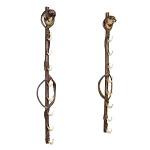 Pair Of Antique Rifle Racks From The Black Forest, Austria, Late 19th Century