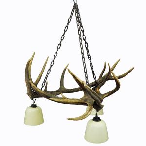 Lampe Rustique Avec Bois De Cerf