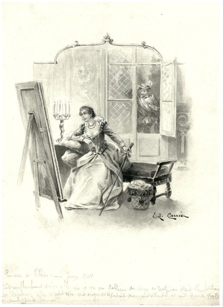 27 Original Drawings Intended To Illustrate Madame De La Fayette's Princesse De Clèves-photo-1