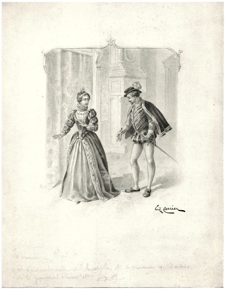 27 Original Drawings Intended To Illustrate Madame De La Fayette's Princesse De Clèves-photo-4