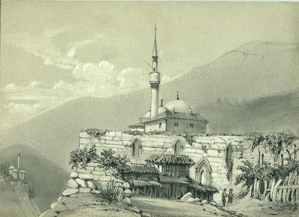 Dessin original - La Mosquée de la Princesse Helena à Brousse (Bursa) - Turquie - Orientalisme