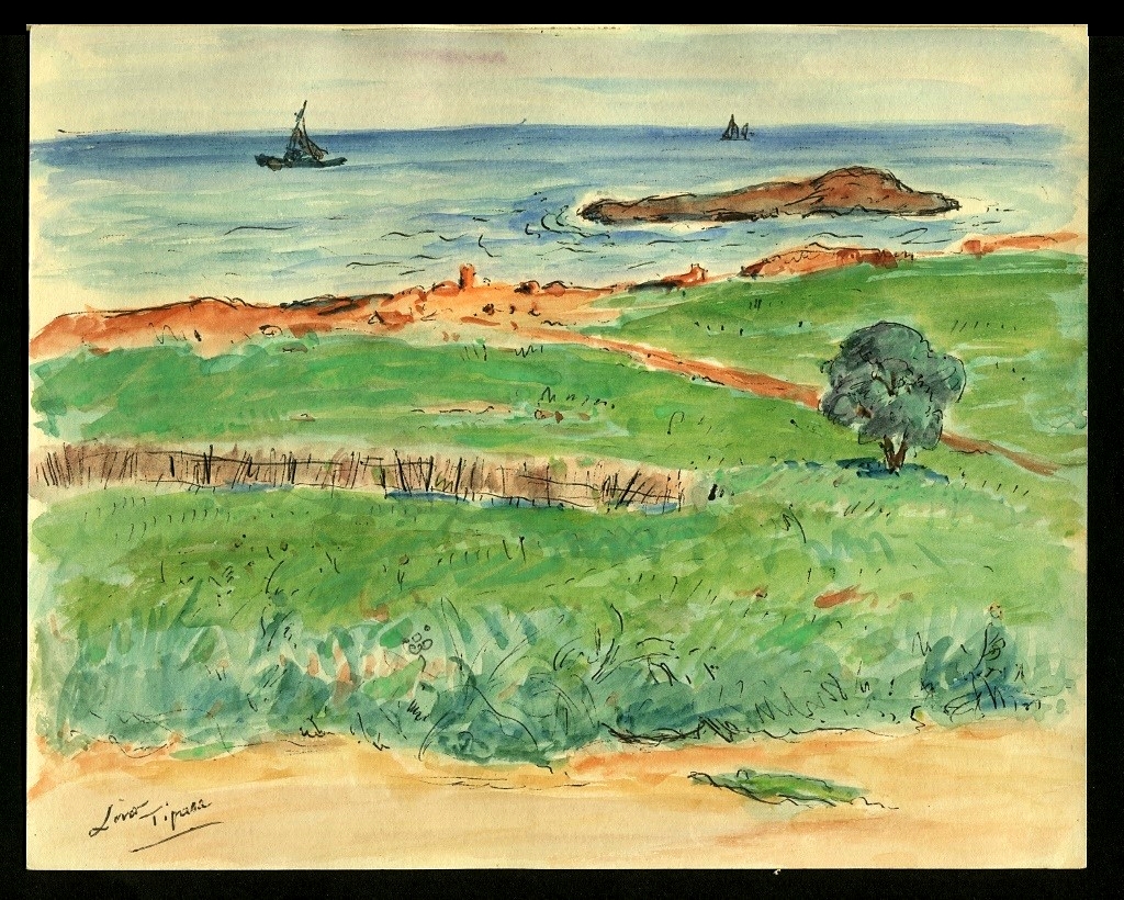 Gustave Lino (1893-1961) - Tipaza - Orientalist Drawing