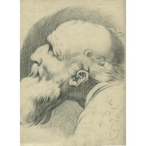 Profil d'Homme - Portrait - Dessin Original 