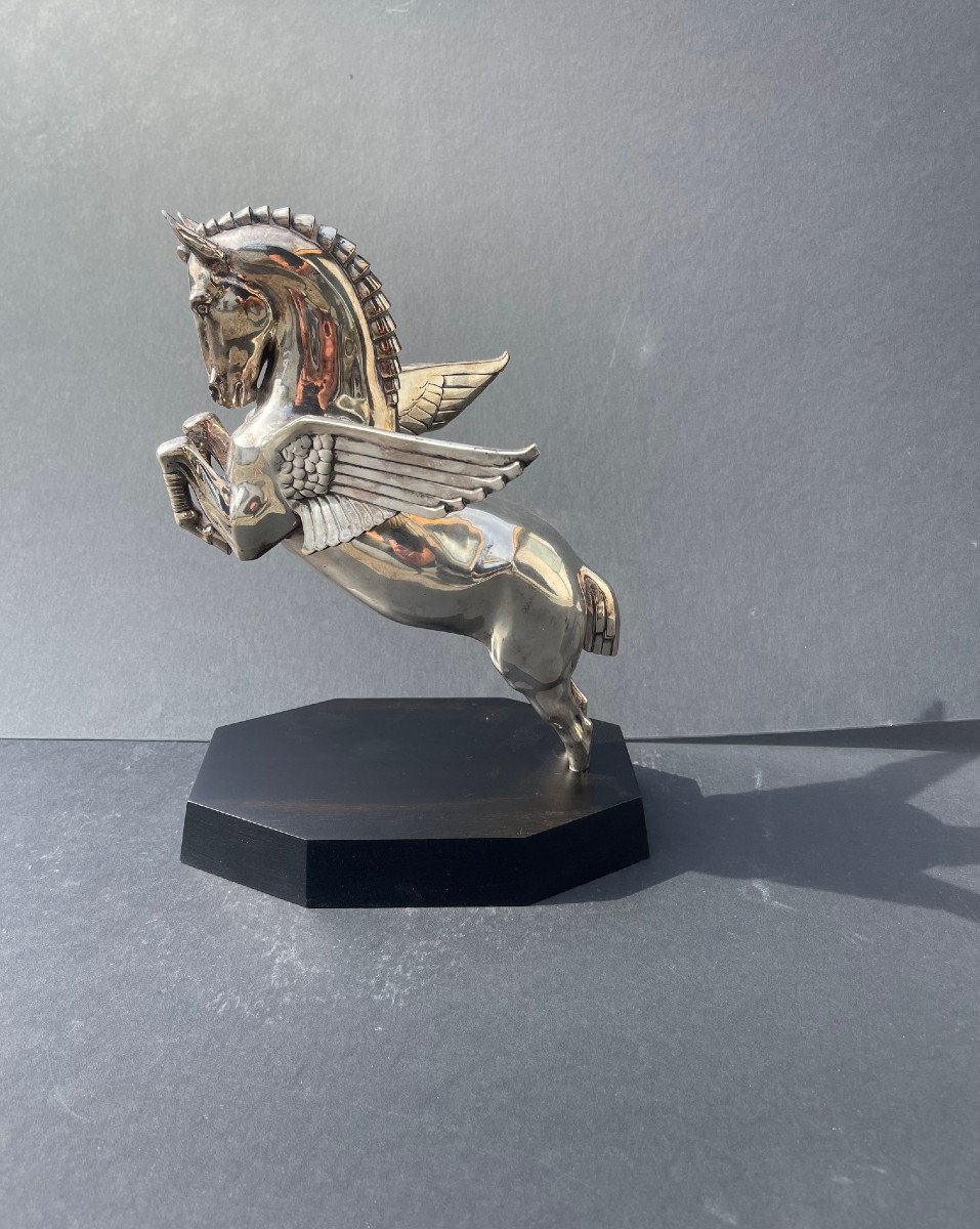Large Pegasus Sculpture Winged Horse Metal Art Deco -photo-1