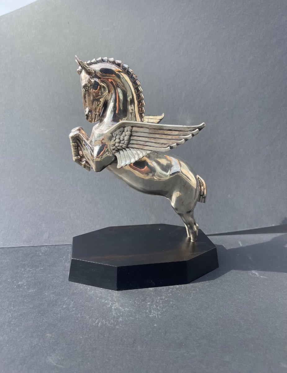 Large Pegasus Sculpture Winged Horse Metal Art Deco -photo-2