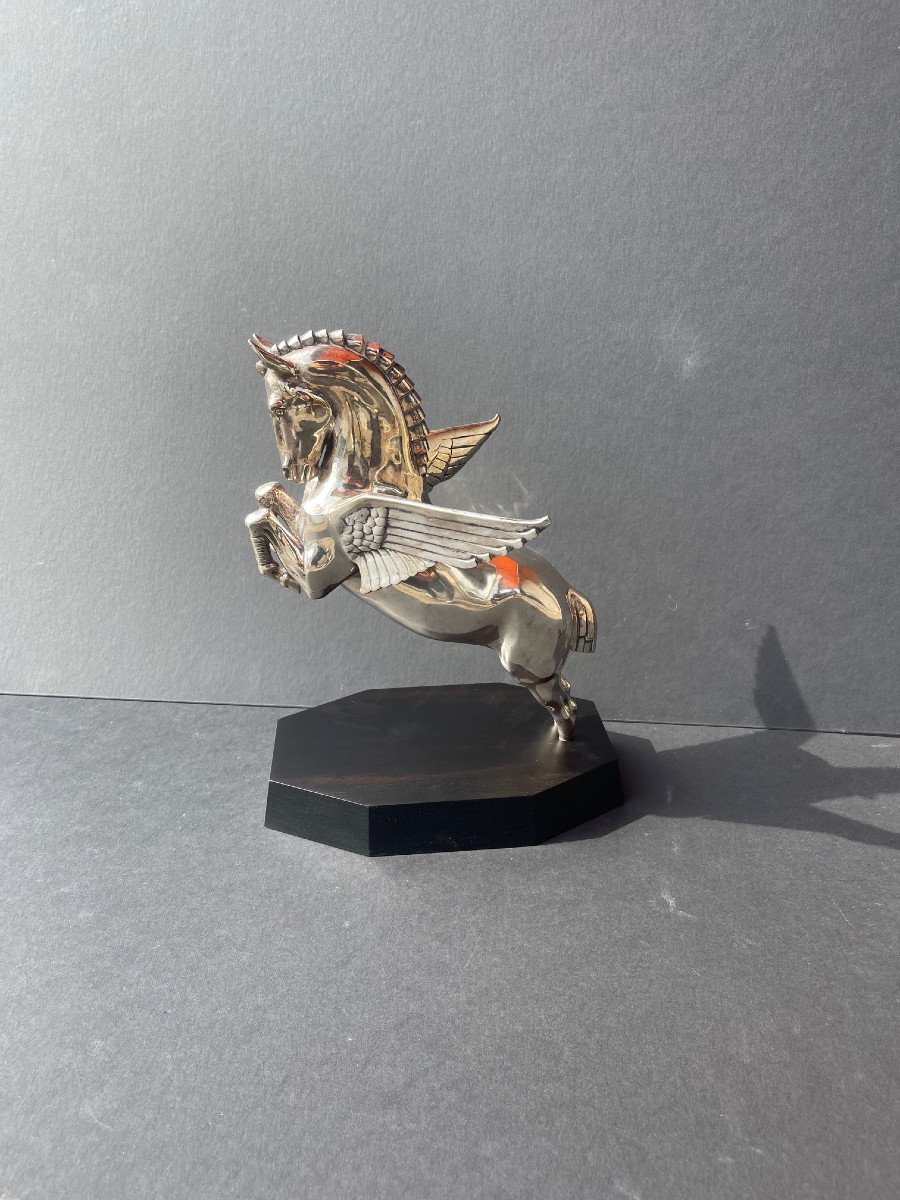 Large Pegasus Sculpture Winged Horse Metal Art Deco -photo-7