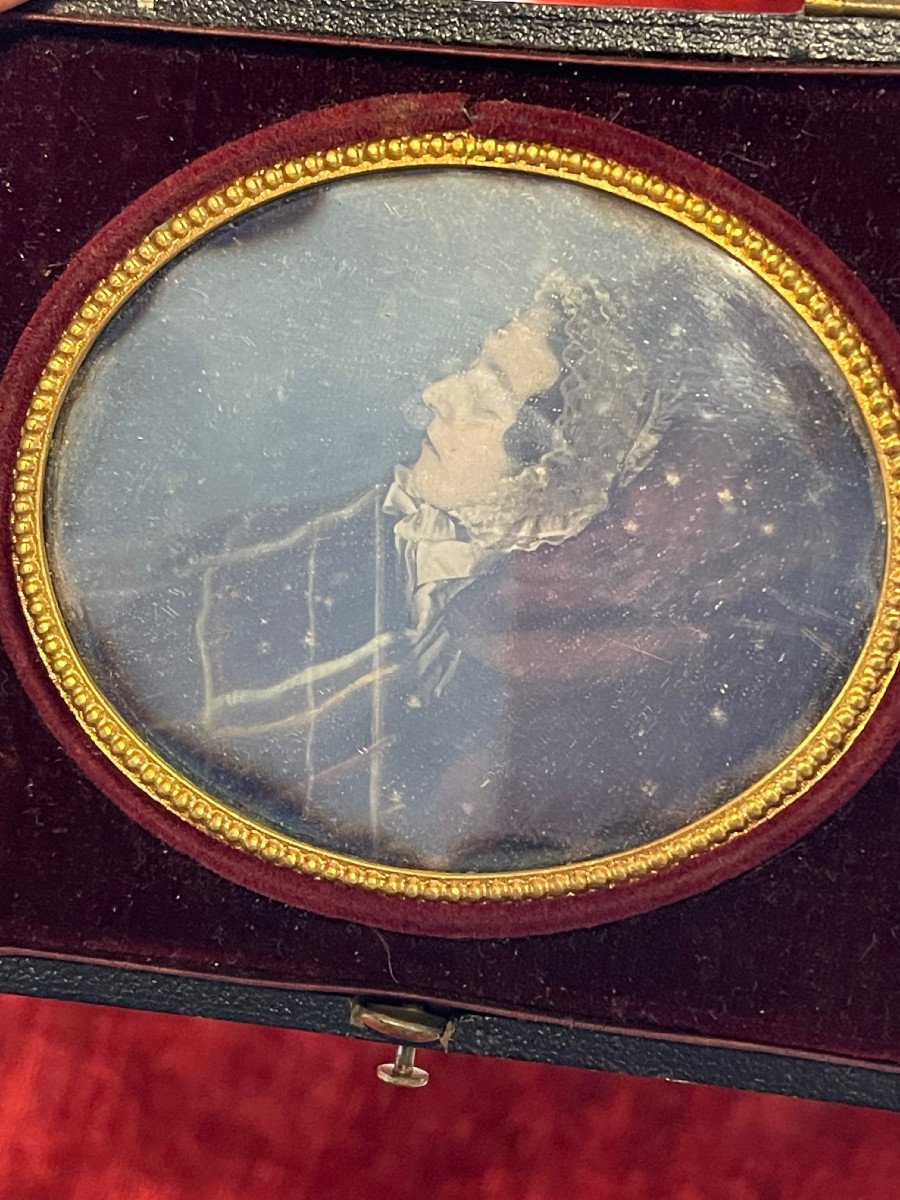 Rare Daguerreotype Colorié Photo Post-mortem Portrait Femme Dame Morte Usa-photo-2