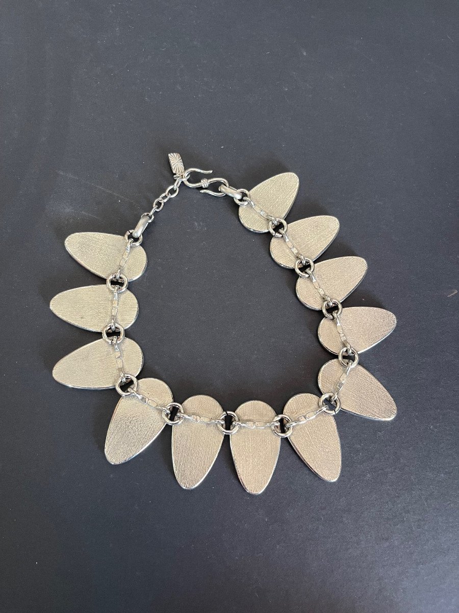 Rarissime Bijou Collier Vintage Ysl Yves Saint-laurent Par Robert Goosens Siglé-photo-4