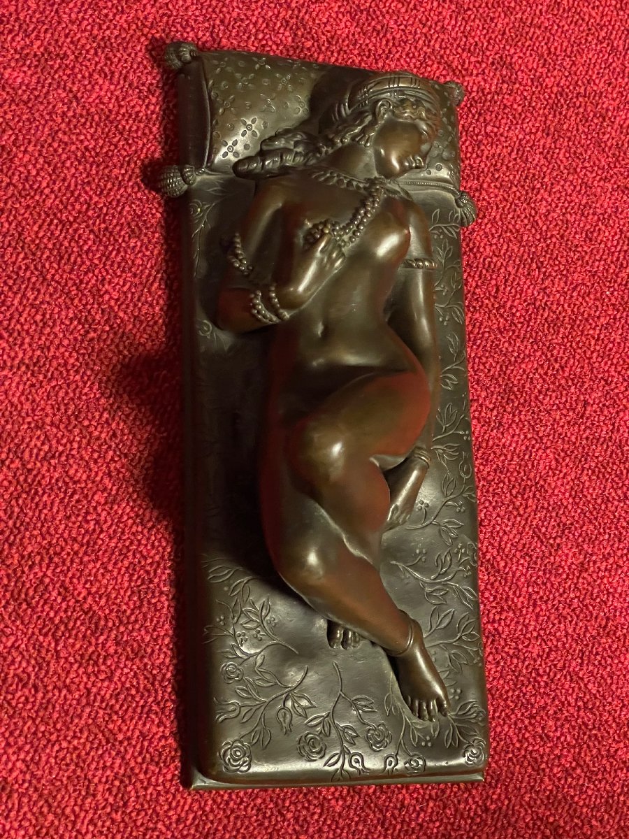 Bronze odalisque allongée James Pradier XIXème siècle curiosa orientalisme-photo-3