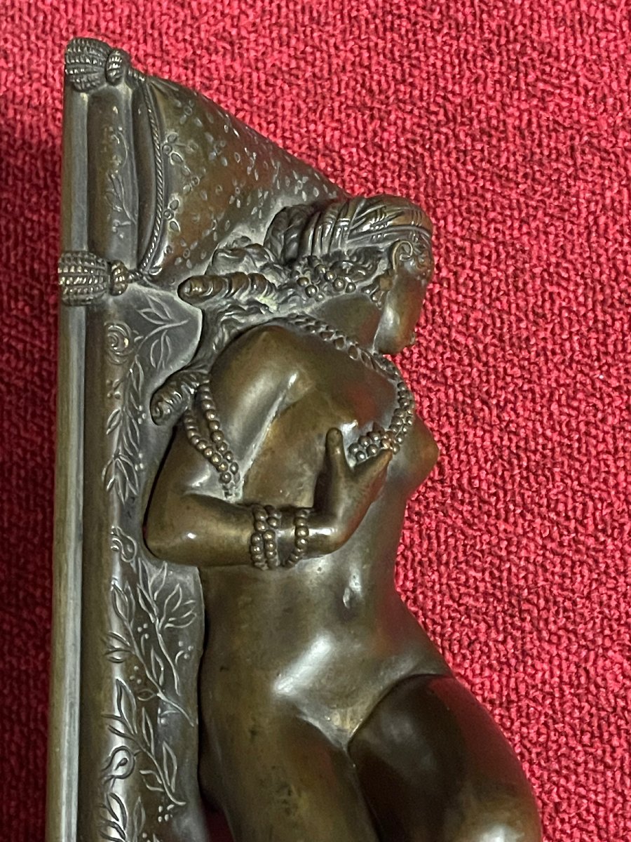 Bronze odalisque allongée James Pradier XIXème siècle curiosa orientalisme-photo-2