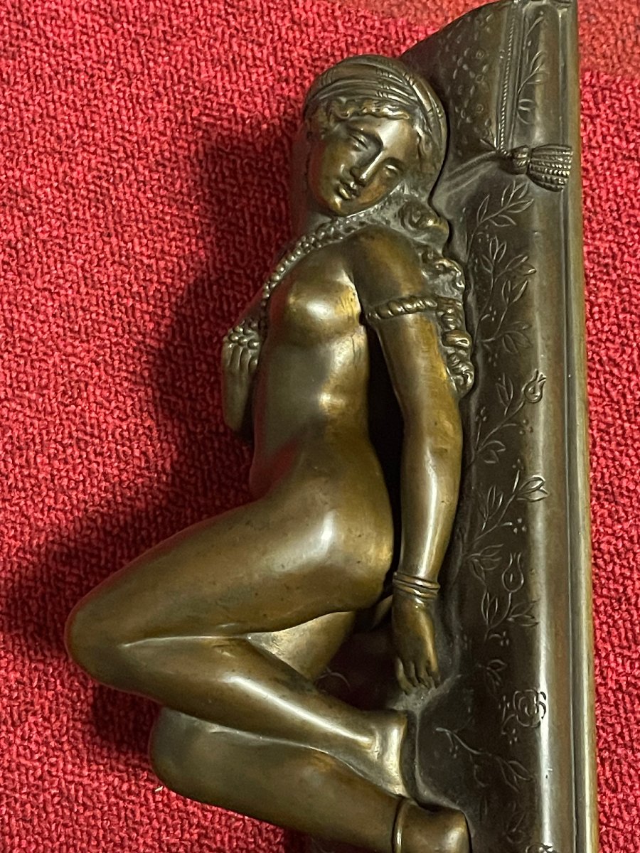 Bronze odalisque allongée James Pradier XIXème siècle curiosa orientalisme-photo-4